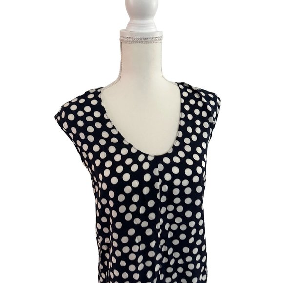 J CREW Navy White Polka Dot Tank Top Size 0 - Picture 3 of 6